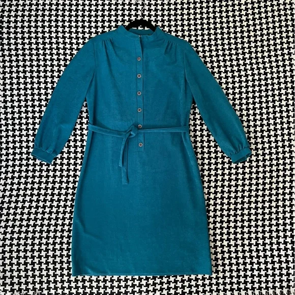 Vintage | Dresses | Vintage 6s Long Sleeve Crew Neck Mini Dress With  Buttons Small | Poshmark